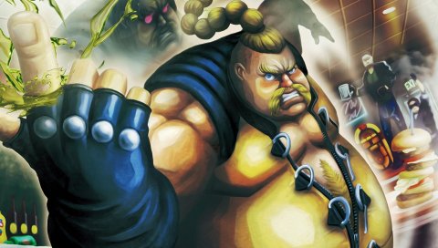 Уличный истребитель x tekken, руфус, жир, истребитель