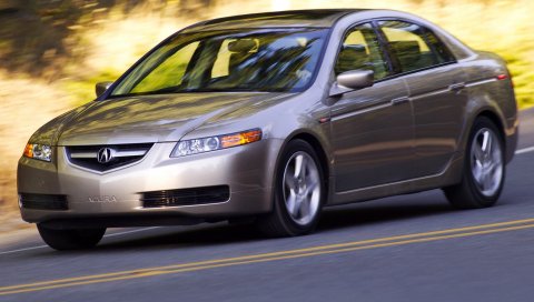 Acura, tl, 2004, металлик серый, вид сбоку, стиль, автомобили, скорость, природа