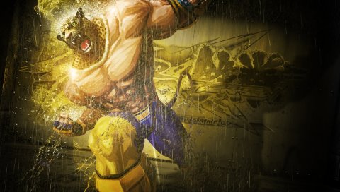 Уличный истребитель x tekken, истребитель, голова, сердитый