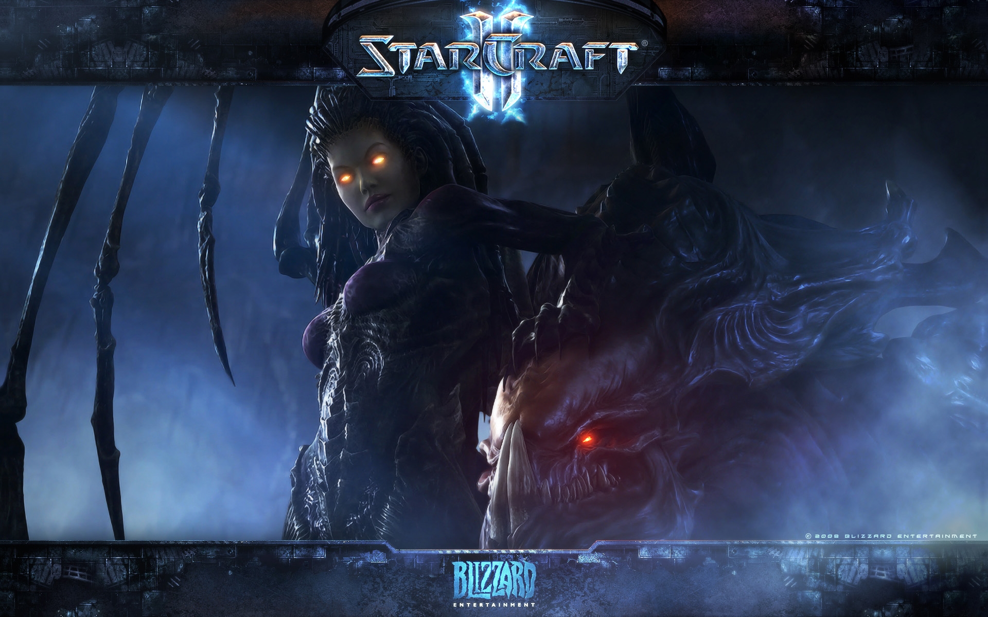 Картинки Starcraft, девушка, персонаж, монстр, глаза фото и обои на рабочий стол