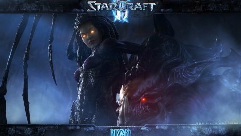 Starcraft, девушка, персонаж, монстр, глаза