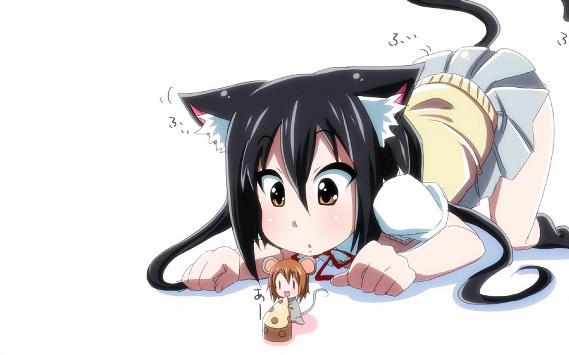 Обои аниме девушки кошки