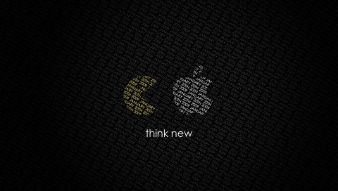 Pacman, apple, quote, background
