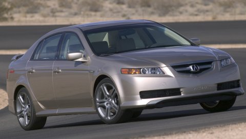 Acura, tl, 2004, бежевый металлик, вид сбоку, стиль, автомобили, природа, асфальт
