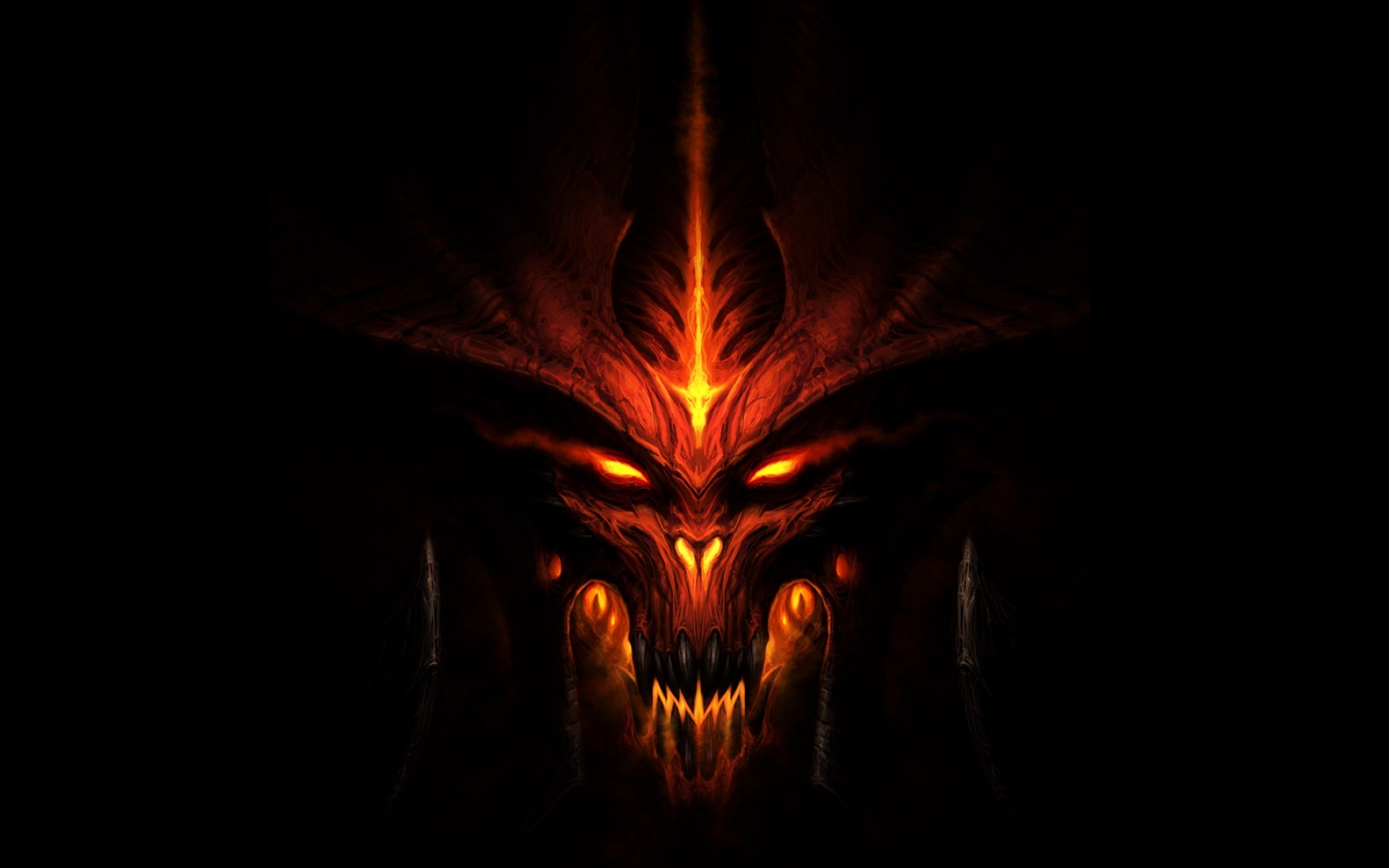 Картинки Diablo, лицо, взгляд, огонь фото и обои на рабочий стол