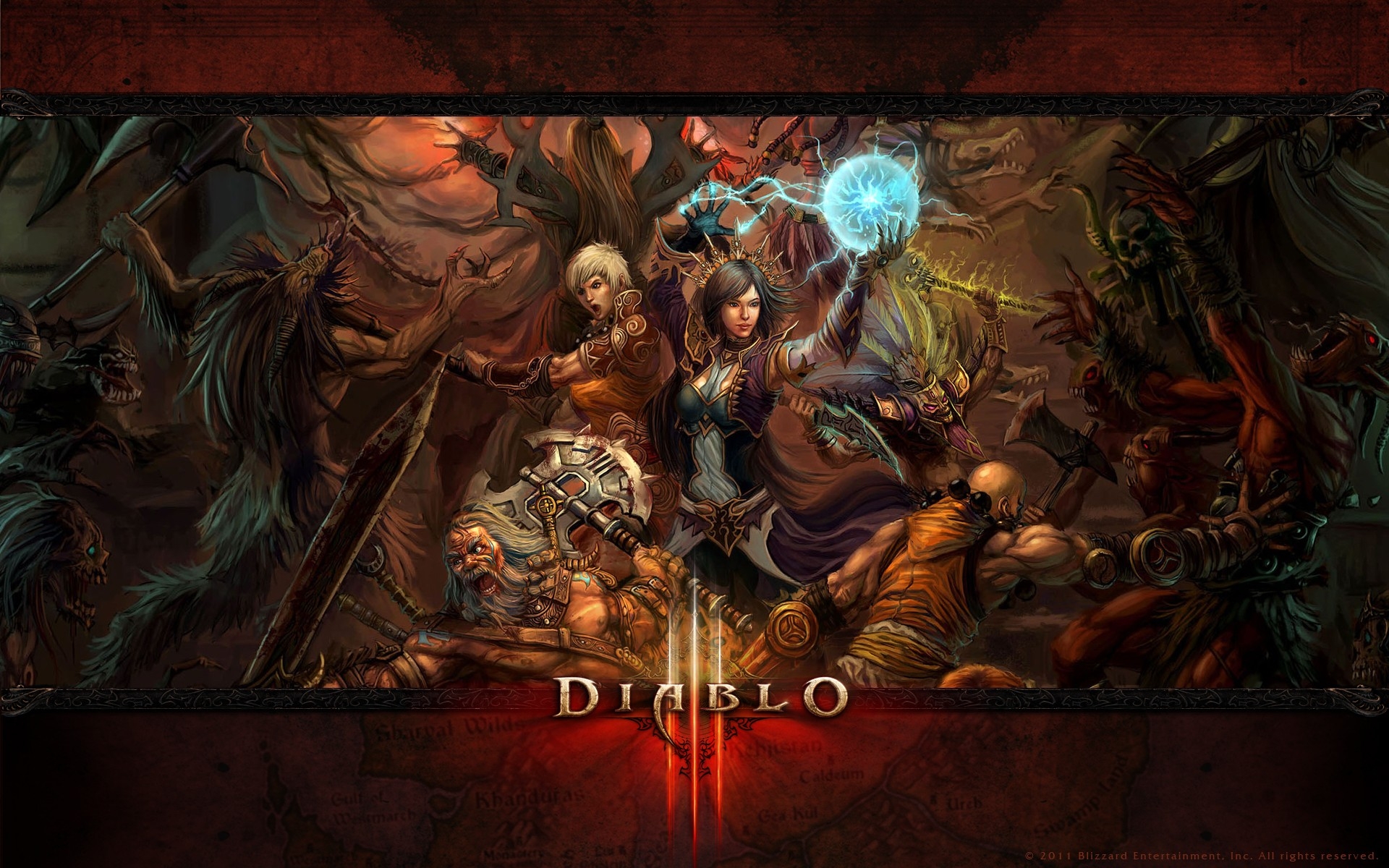 Картинки Diablo 3, персонажи, магия, имя, мяч фото и обои на рабочий стол