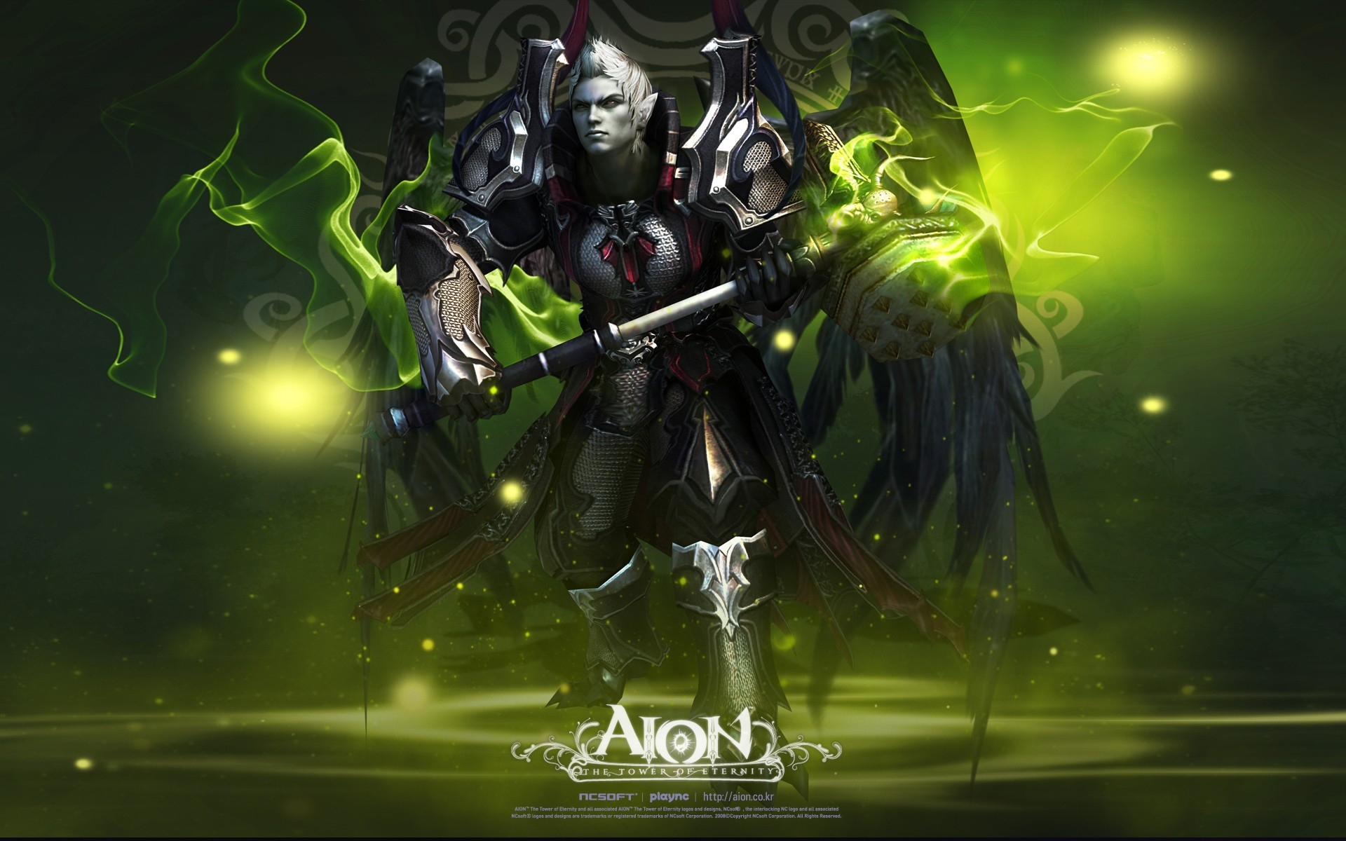 Картинки Aion башня вечности, магия, руки, плащ, шары фото и обои на рабочий стол