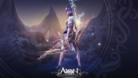 Aion башня вечности, девушка, огонь, магия, монстр