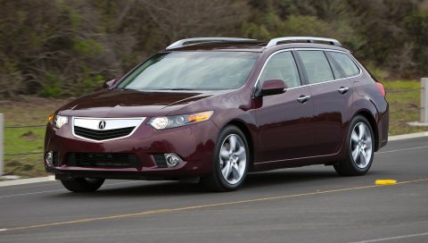 Acura, tsx, 2010, бордовый, вид спереди, стиль, автомобили, скорость, дорога, деревья