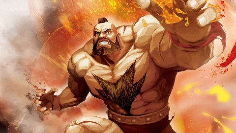 Уличный истребитель x tekken, zangief, истребитель, руки, мышцы