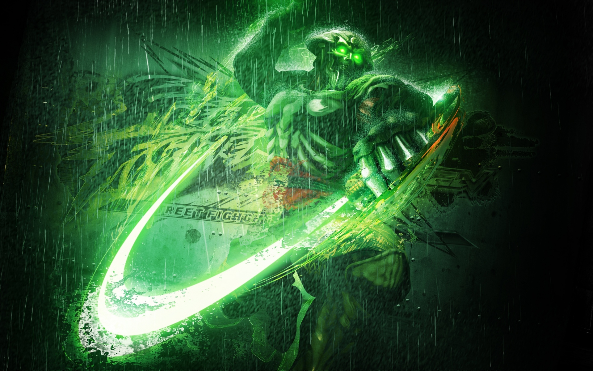 Картинки Уличный боец ??x tekken, истребитель, магия, рука, глаза фото и обои на рабочий стол