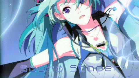 Девушка, miku hatsune, полет, глаза, фон, сюрприз