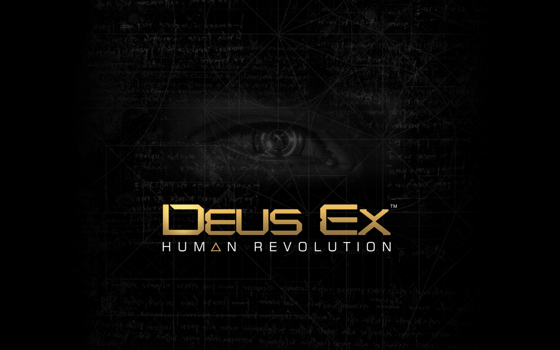 Картинки Deus ex человеческая революция, глаз, фон, слова фото и обои на рабочий стол