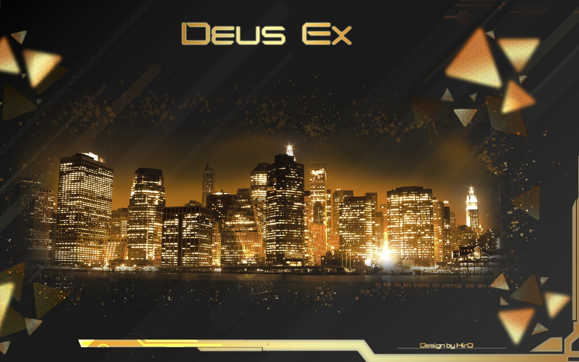 Картинки Deus ex, город, ночь, свет фото и обои на рабочий стол