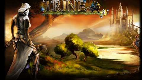 Trine 2, девушка, лук, деревья, замок