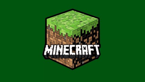 Minecraft, куб, земля, имя, шрифт