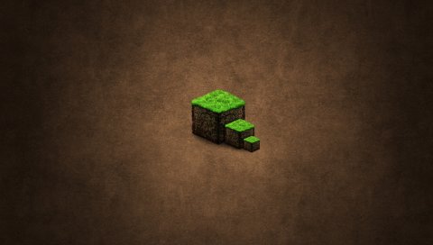Minecraft, земля, фон, куб