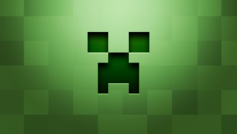 Minecraft, фон, графика, зеленый