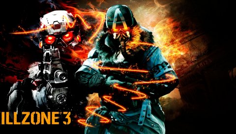 Killzone 3, солдат, пистолет, куртка, огонь, графика