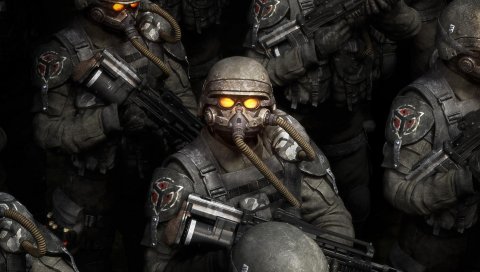 Killzone, солдаты, взгляд, оружие, глаза, армия