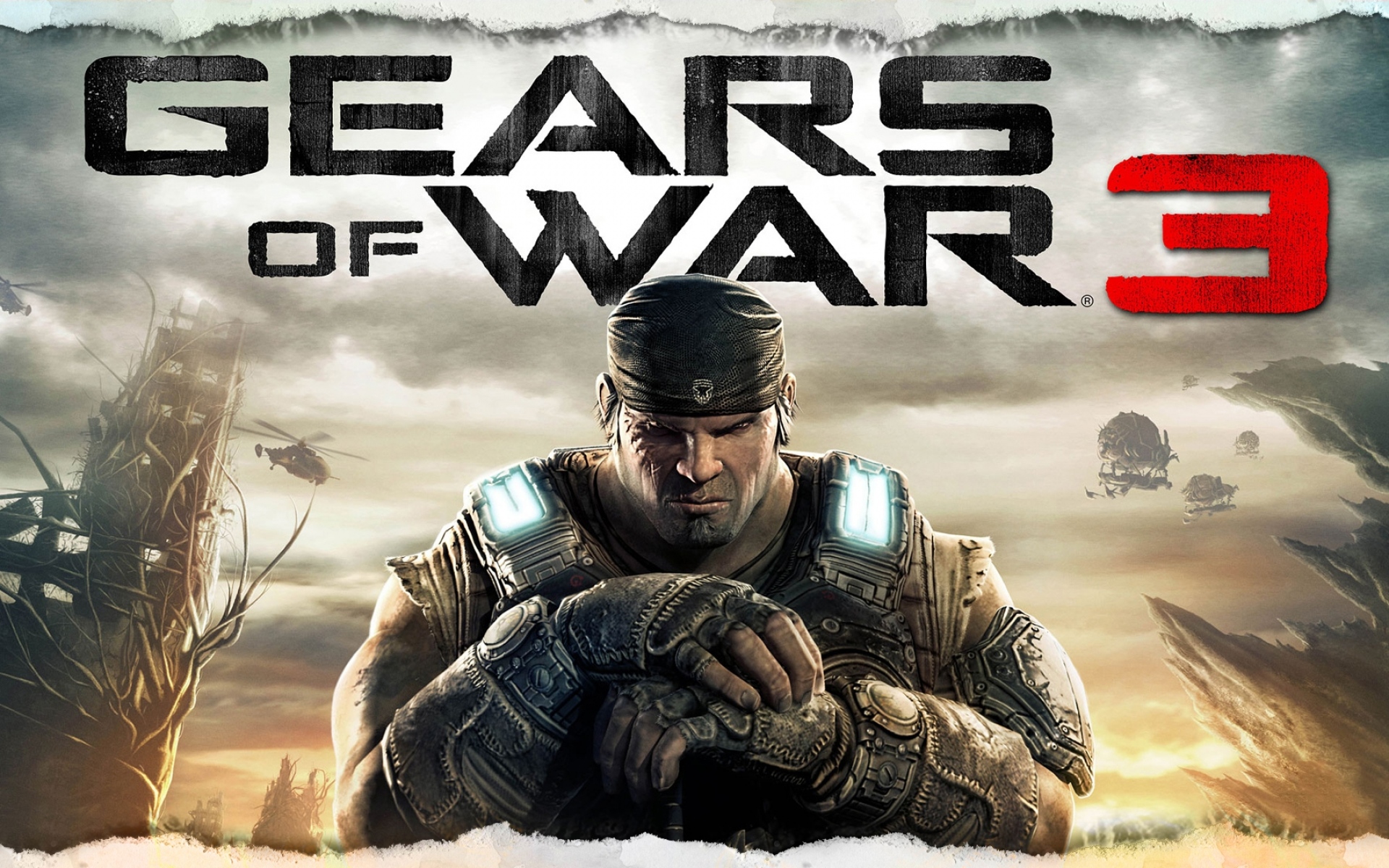 Картинки Gears of war 3, солдат, взгляд, имя, шрифт, marcus fenix фото и обои на рабочий стол