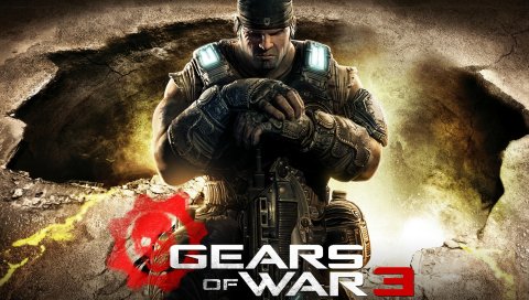 Шестерни войны 3, солдат, оружие, графика, фон, marcus fenix