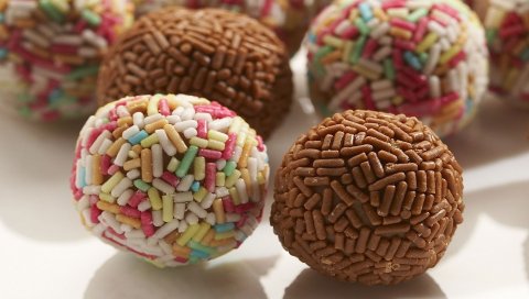 Шарики, сладкий, воздушный рис, разноцветные