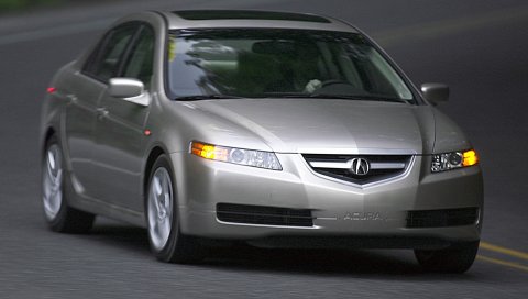 Acura, tl, 2004, серебристый металлик, вид спереди, стиль, автомобили, асфальт