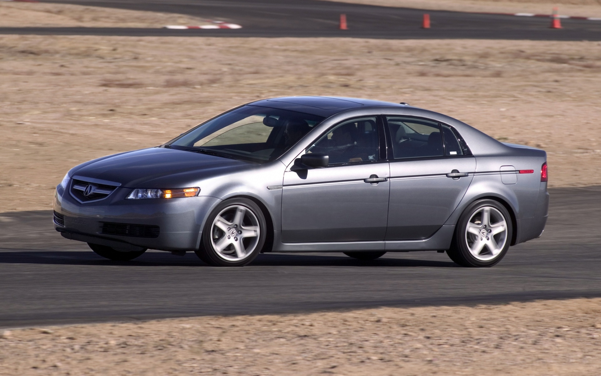Картинки Acura, tl, 2004, серебристый металлик, вид сбоку, стиль, автомобили, асфальт фото и обои на рабочий стол