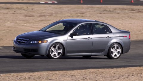 Acura, tl, 2004, серебристый металлик, вид сбоку, стиль, автомобили, асфальт