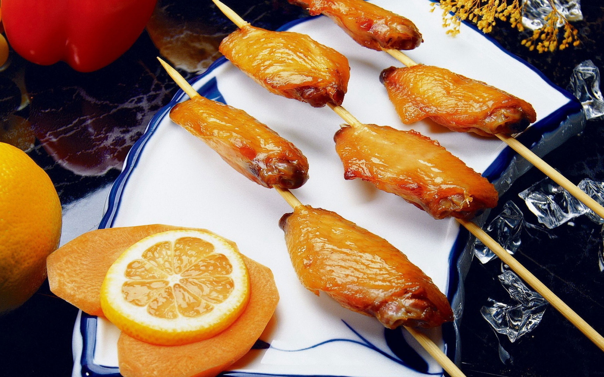 Картинки Курица, мясо, мечи, лимон фото и обои на рабочий стол
