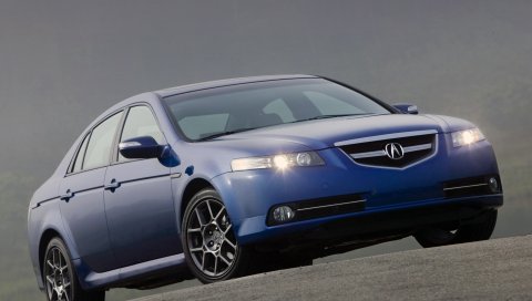 Acura, tl, 2007, синий, вид спереди, стиль, автомобили, асфальт