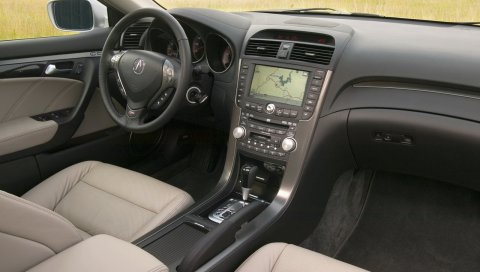Acura, tl, 2007, интерьер, салон, руль, спидометр