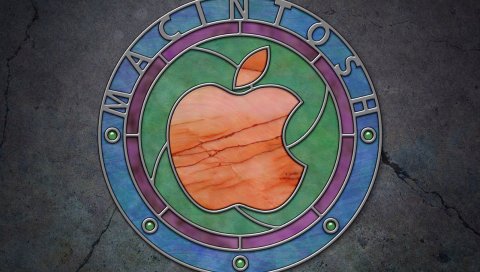 Яблоко, mac, бренд, металл, логотип