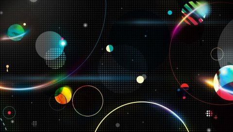 Блики, свет, блеск, круги, фигуры