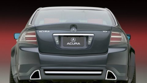 Acura, tl, 2003, серый, вид сзади, стиль, концепт-кар, авто