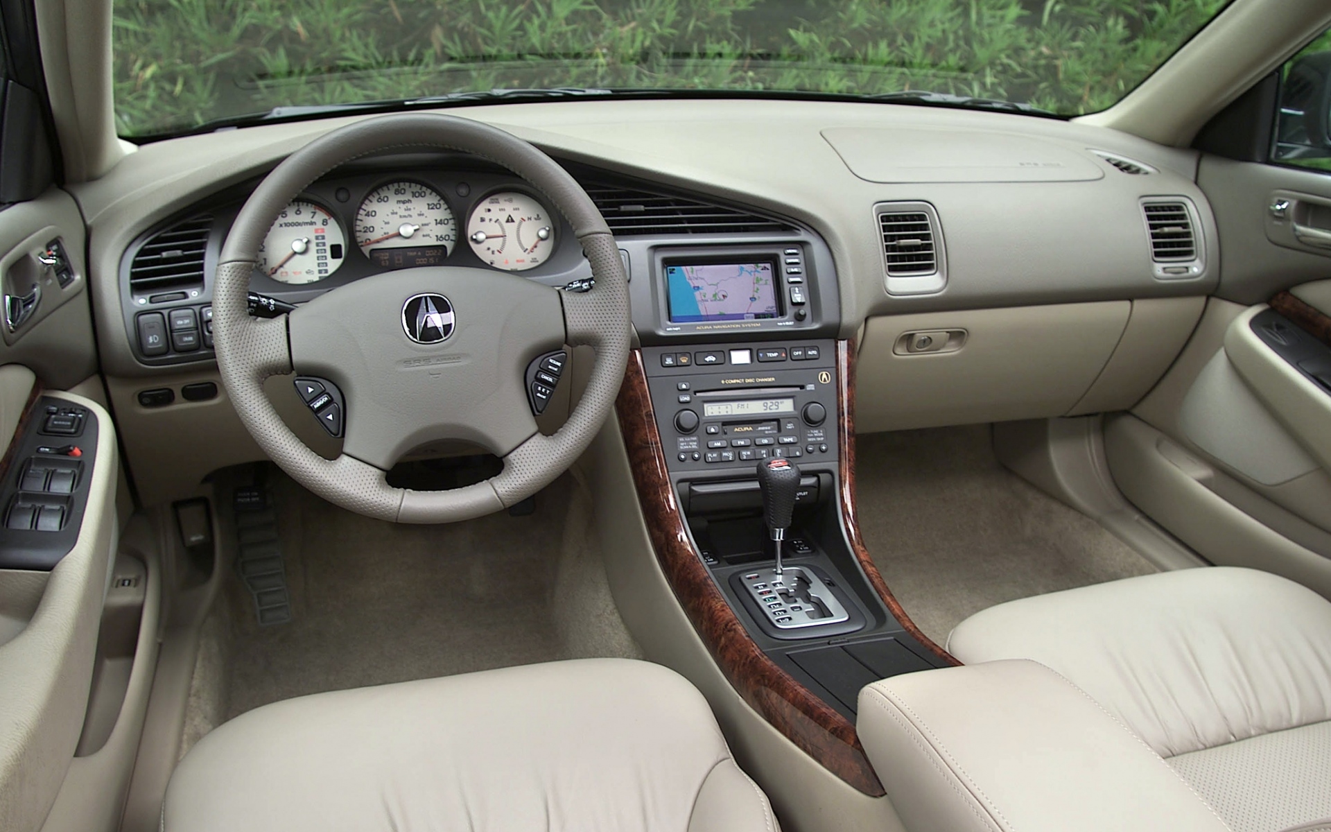 Картинки Acura, tl, 2002, интерьер, салон, руль, спидометр фото и обои на рабочий стол