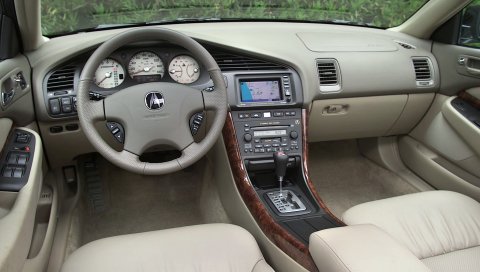 Acura, tl, 2002, интерьер, салон, руль, спидометр