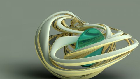 Трехмерная, фигура, 3d, модель