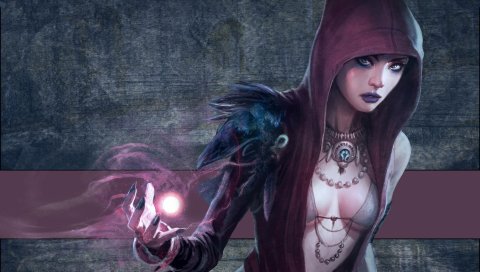Возраст дракона, девушка, мяч, рука, магия, morrigan