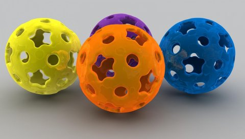 Шары, формы, красочные, звезды, фигура