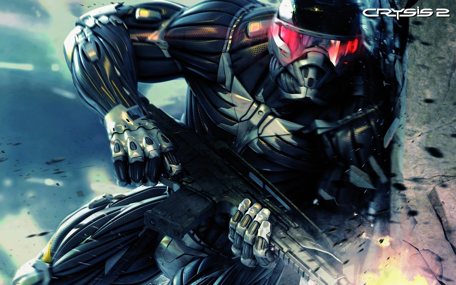 Картинки Crysis, fan art, prophet, gun, mask фото и обои на рабочий стол
