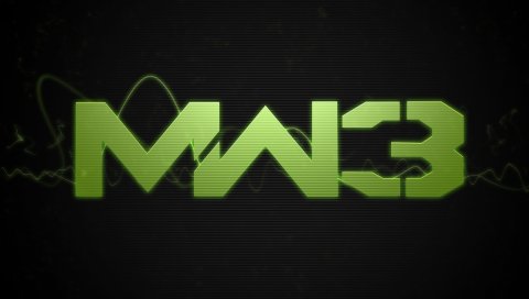 Вызов долга Modern Warfare 3, игра, шрифт, имя, зеленый