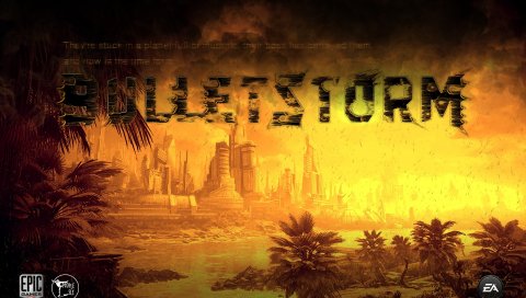 Bulletstorm, город, имя, шрифт, игра