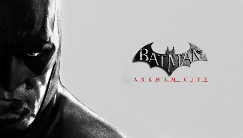Batman arkham city, персонаж, лицо, взгляд, маска, кровь, летучая мышь, черно-белый