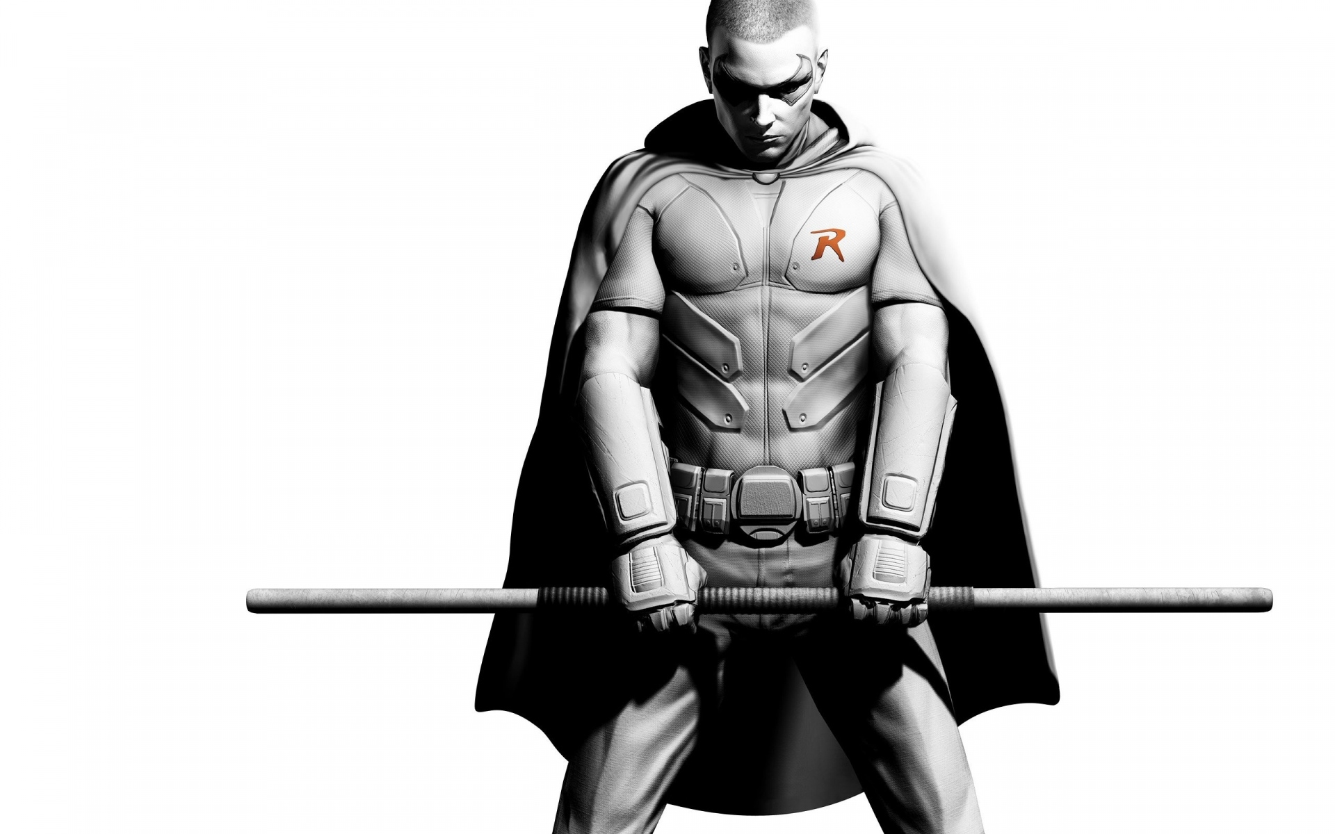 Картинки Batman arkham city, robin, персонаж, руки, рука, черно-белый фото и обои на рабочий стол