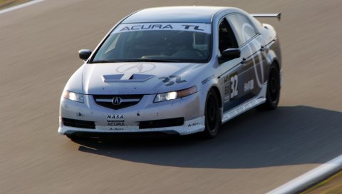 Acura, tl, 2004, белый, вид спереди, стиль, спорт, автомобили, скорость, трава