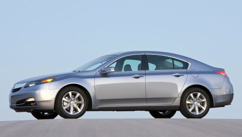 Acura, tl, 2011, синий металлик, вид сбоку, стиль, автомобили, небо