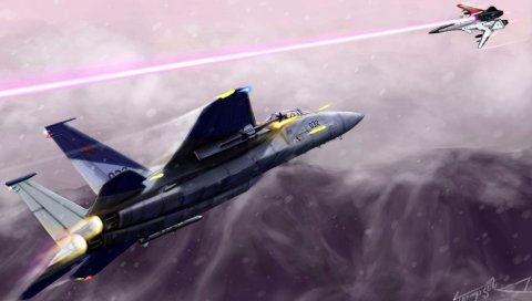 Ace combat, f-15, su-47, фан-арт, бойцы