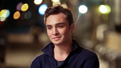 Ed westwick, актер, улыбка, блики, вдумчивый, сладкий